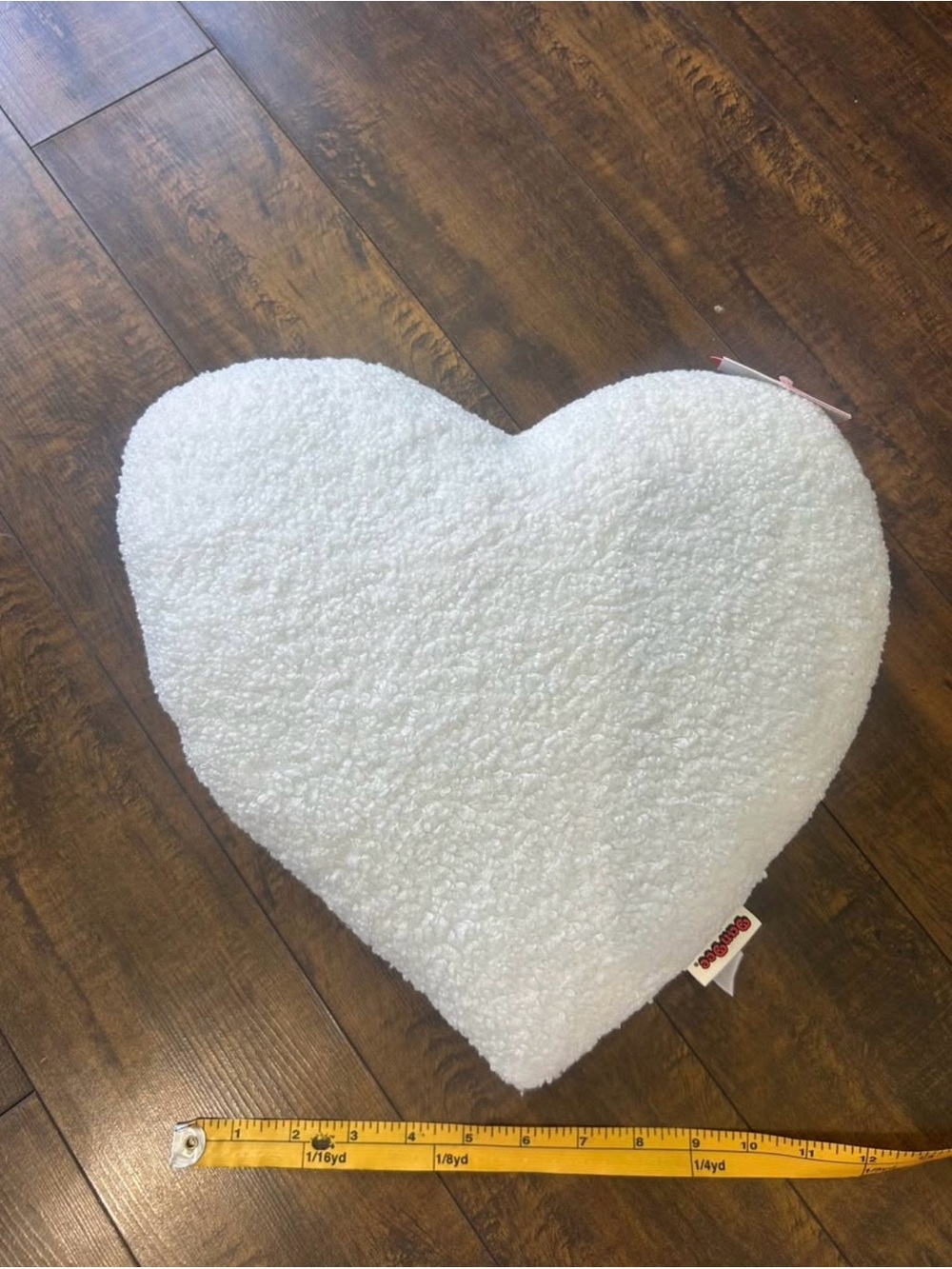 White Heart-Shaped Pillow